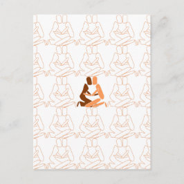 Cartão Postal Abstrato Adoro marrom e panorama bronzeado