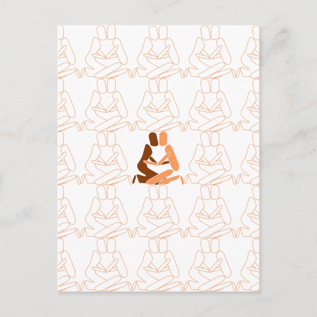 Cartão Postal Abstrato Adoro marrom e panorama bronzeado (Frente)