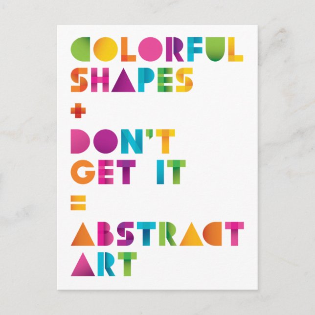 Cartão Postal Abstrato Art (Frente)