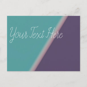 Cartão Postal Abstrato Art Turquoise Roxo
