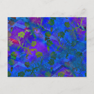 Cartão Postal Abstrato azul
