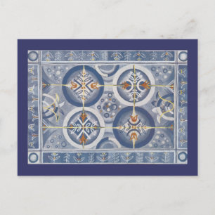 Cartão Postal Abstrato azul