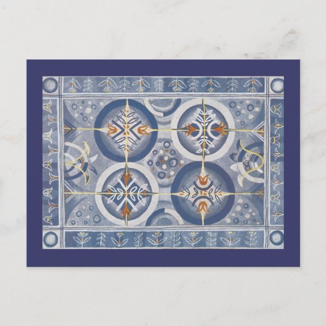 Cartão Postal Abstrato azul (Frente)