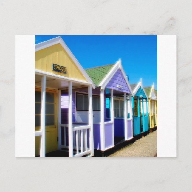 Cartão Postal Abstrato Beach Huts (Frente)