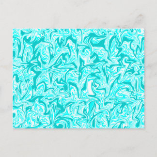Cartão Postal Abstrato Blue Swirl