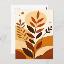 Cartão Postal Abstrato Boho e Arte de Clipe Moderna Imprimíveis