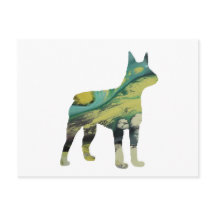 Abstrato Boston Terrier Silhouette