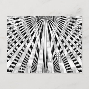 Cartão Postal Abstrato Circuito e design de explosão solar