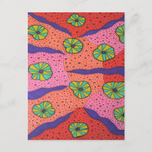 Cartão Postal Abstrato Colorida Candies (Frente)