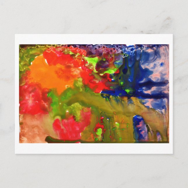 Cartão Postal Abstrato com laranja nº 1 (Frente)