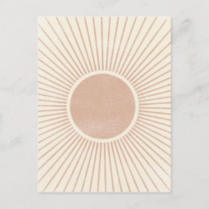 Cartão Postal Abstrato contemporâneo de explosão solar