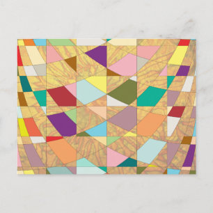 Cartão Postal Abstrato Cores Sun Burst