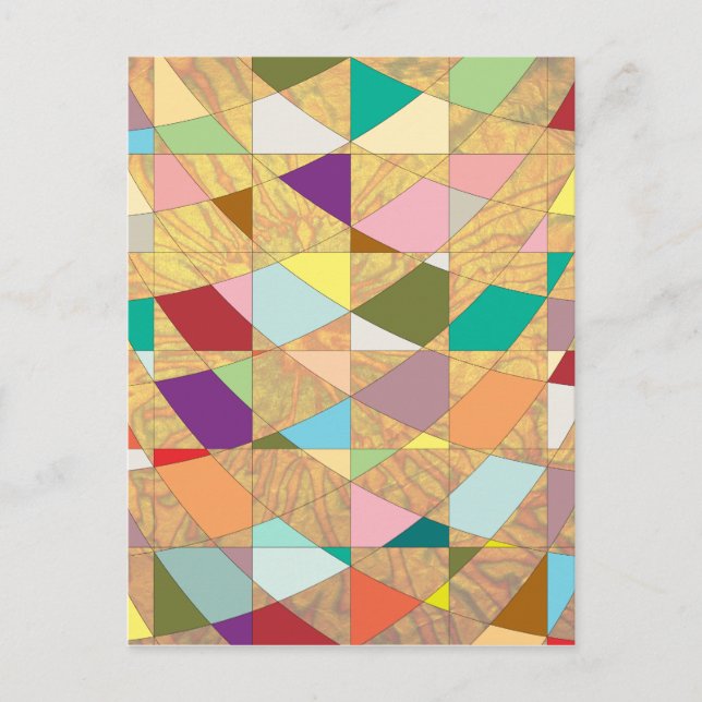 Cartão Postal Abstrato Cores Sun Burst (Frente)
