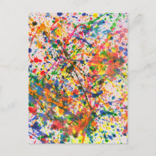 Cartão Postal Abstrato - Crayon - Mardi Gras