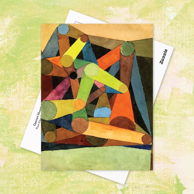 Cartão Postal Abstrato da Montanha Aberta Paul Klee (Criador carregado)