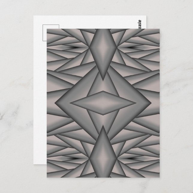 Cartão Postal Abstrato de Arte Congelada no Tempo (Frente/Verso)