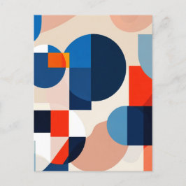 Cartão Postal Abstrato de Arte Geométrica do Meio século Escandi