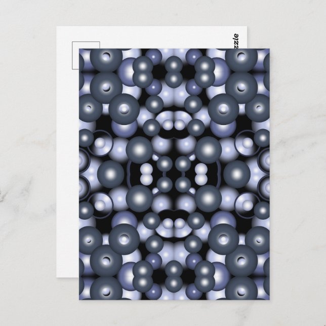 Cartão Postal Abstrato de Arte Orbital do Círculo Concentrado Gl (Frente/Verso)