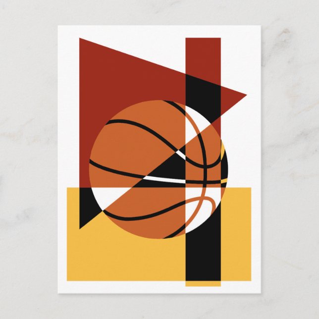 Cartão Postal Abstrato de basquetebol (Frente)