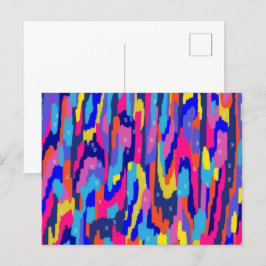 Cartão Postal Abstrato de Caixa de Coloração