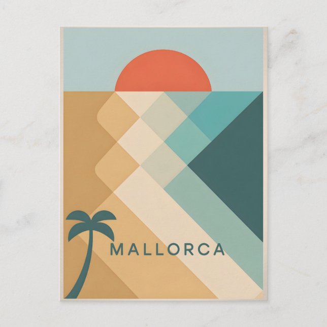 Cartão Postal Abstrato de colheita de Maiorca (Frente)