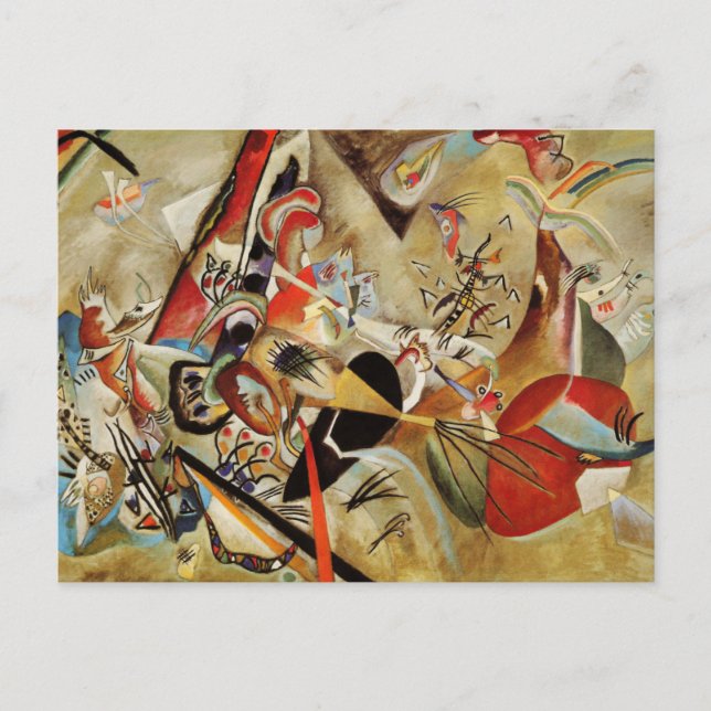Cartão Postal Abstrato de composição Kandinsky (Frente)
