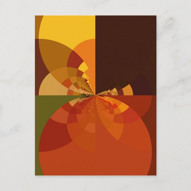 Cartão Postal Abstrato de cor do tom da Terra Impressão de Desig (Frente)