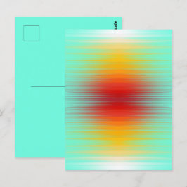 Cartão Postal Abstrato de Cores de Campo Plasmático de Reentrada