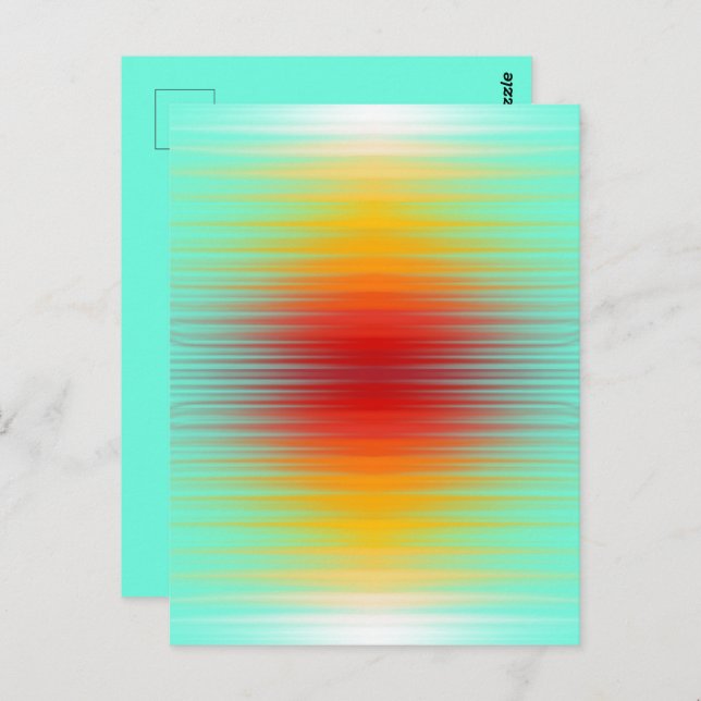 Cartão Postal Abstrato de Cores de Campo Plasmático de Reentrada (Frente/Verso)