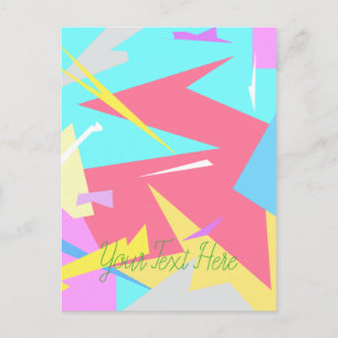 Cartão Postal Abstrato de Cores de Pastel de Vibes Positivas