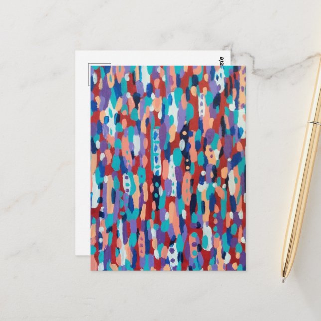 Cartão Postal Abstrato de dança de gelo (Frente/Verso In Situ)