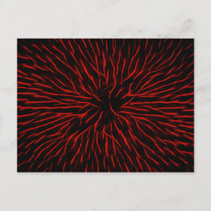 Cartão Postal Abstrato de Disparador de Fogo Quente Vermelho