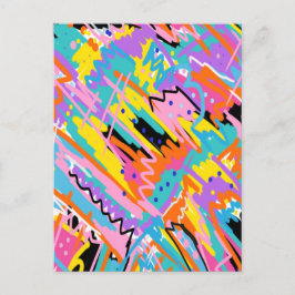 Cartão Postal Abstrato de Expressão Joyful