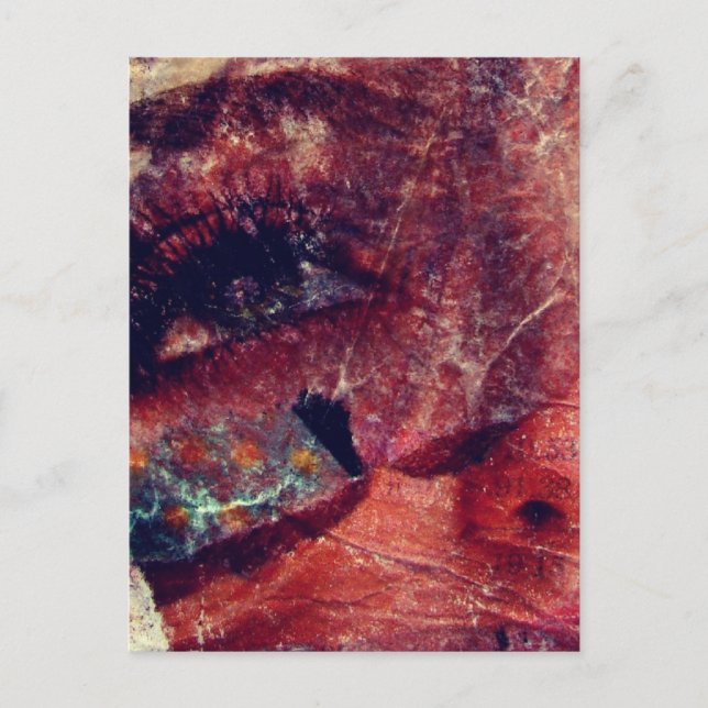 Cartão Postal Abstrato de face de mídia mista (Frente)