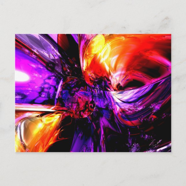 Cartão Postal Abstrato de Feelings Mistos (Frente)