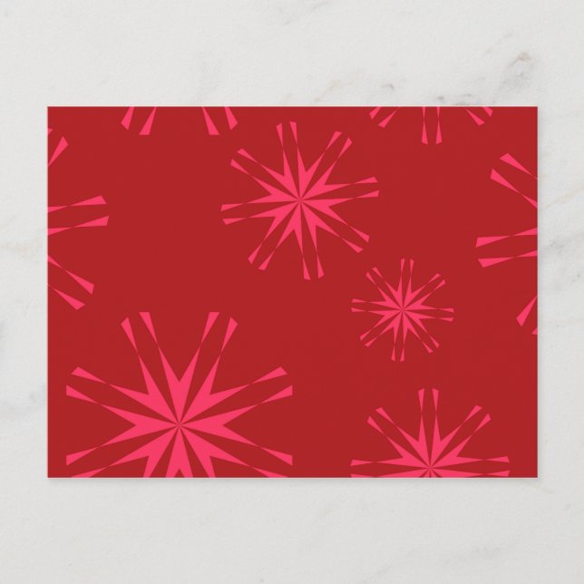 Cartão Postal Abstrato de flor moderna, rosa, legal e tenda (Frente)