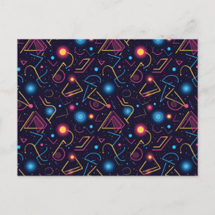 Cartão Postal Abstrato de formas geométricas design