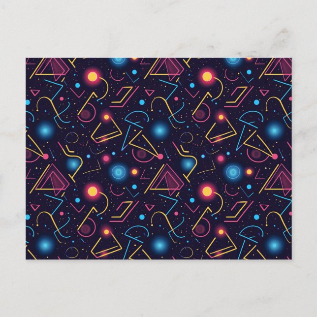 Cartão Postal Abstrato de formas geométricas design (Frente)