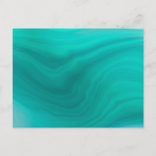 Cartão Postal Abstrato de Natureza da Turquesa Leve Pastel