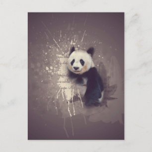 Cartão Postal Abstrato de Panda Cute