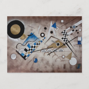 Cartão Postal Abstrato de pintura de meio século e arte moderna