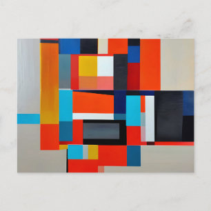 Cartão Postal Abstrato de pintura geométrica