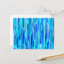 Cartão Postal Abstrato de queda de chuva azul