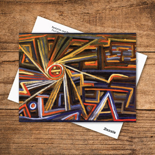 Cartão Postal Abstrato de Rotação de Radiação Paul Klee