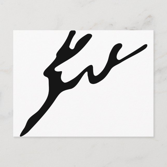 Cartão Postal Abstrato Deer (Frente)