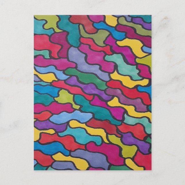Cartão Postal Abstrato do Arco-Íris (Frente)
