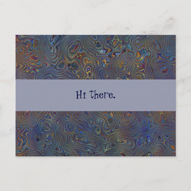 Cartão Postal Abstrato do Caos Psicodélico (Frente)