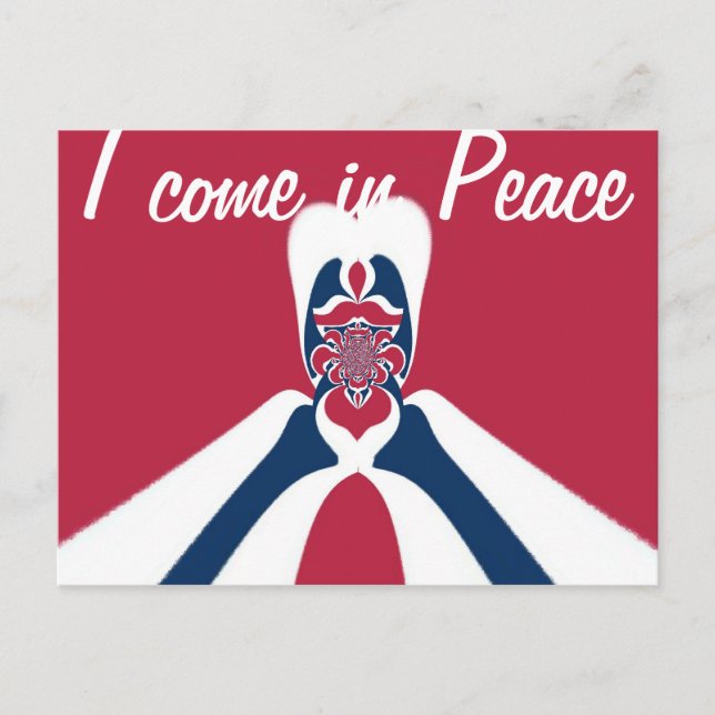 Cartão Postal Abstrato E.T. Art Impressão (Frente)