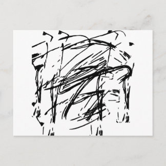 Cartão Postal Abstrato em preto e branco