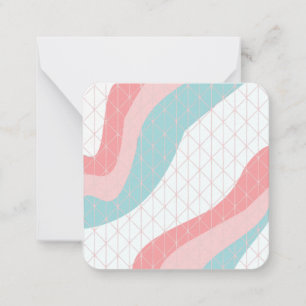 Cartão postal abstrato em tons de pêssego e azul